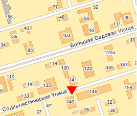The location on the map